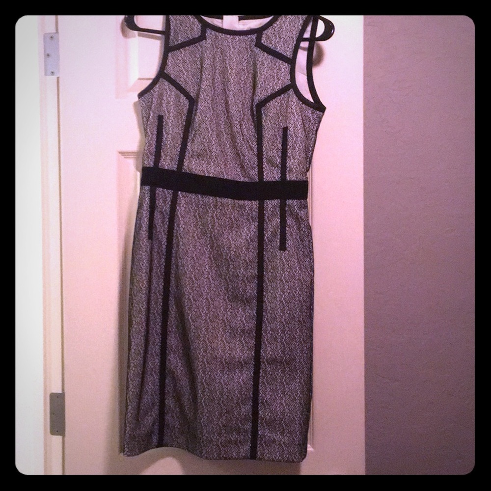 Black and white shift dress, like new